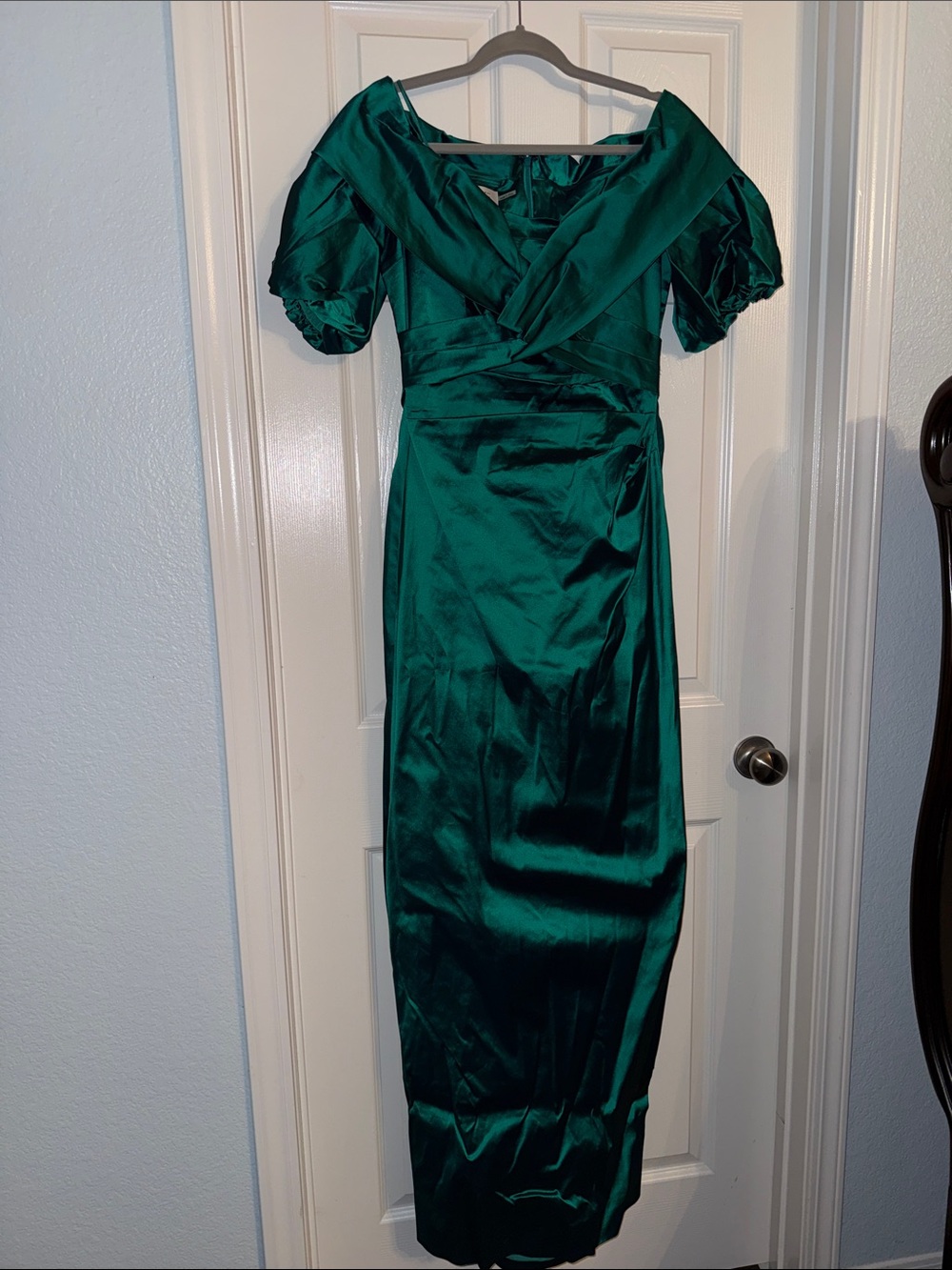 Rickie Freeman for Teri Jon Emerald Green Taffeta Gown
